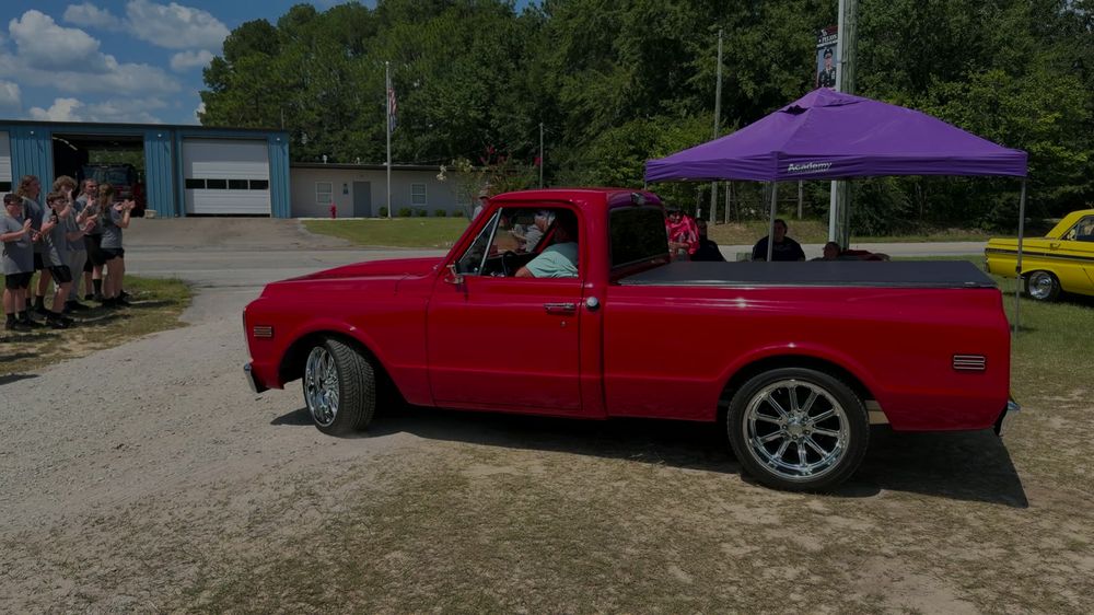 Red Chevy C10 pickup