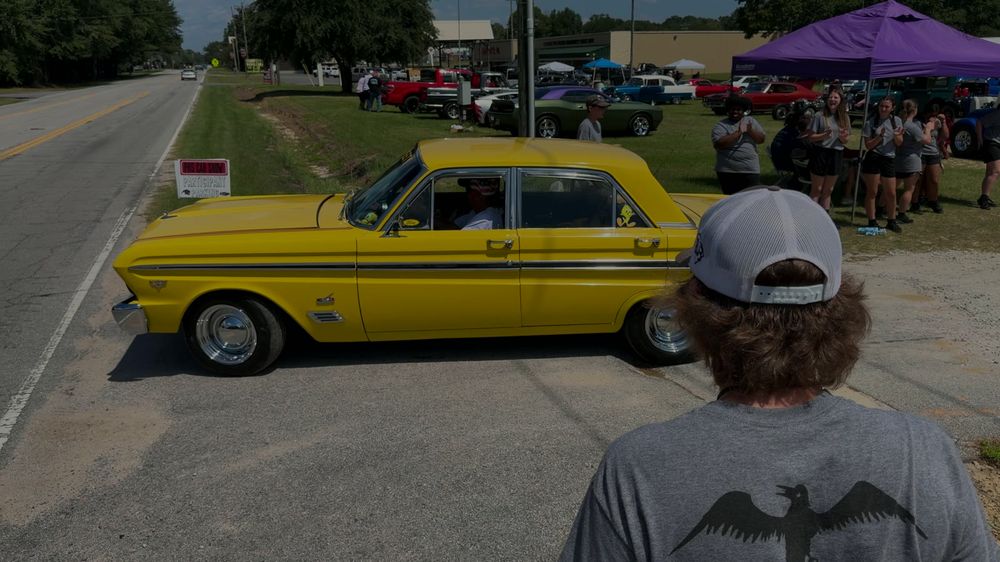 Yellow Ford Falcon
